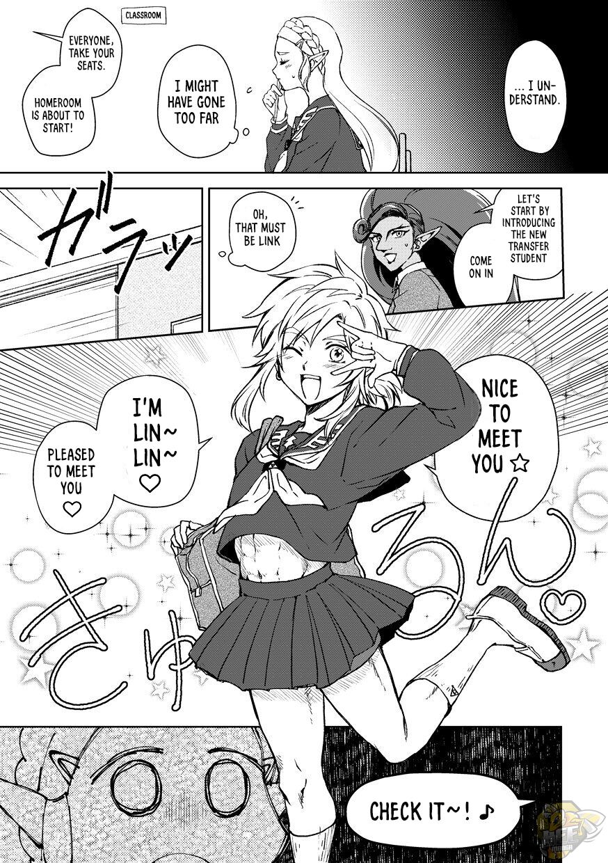 The Legend of Zelda Breath of the Wild - Sailor Uniform Link x Princess Zelda’s School Love Comedy Chapter 1 - HolyManga.net