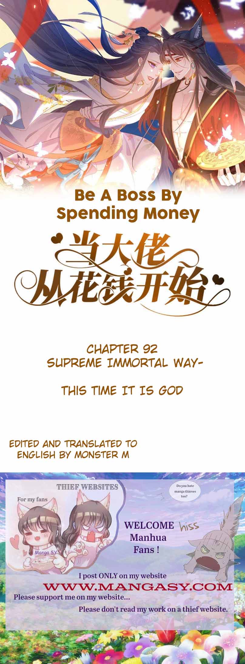 Becoming A Big Boss Starts With Spending Money Chapter 92 - HolyManga.net