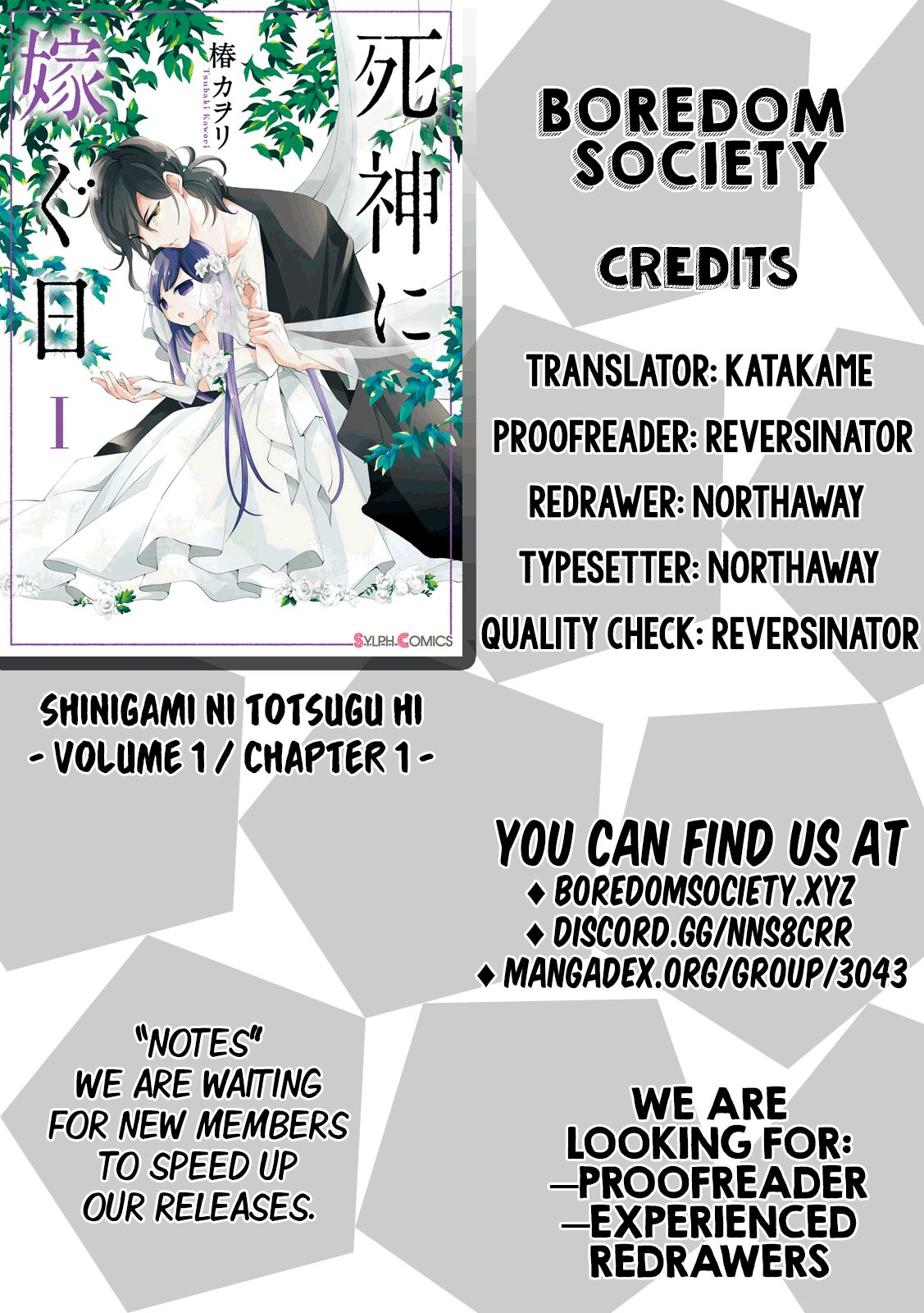 Shinigami ni Totsugu Hi Chapter 1 - ManhwaFull.net
