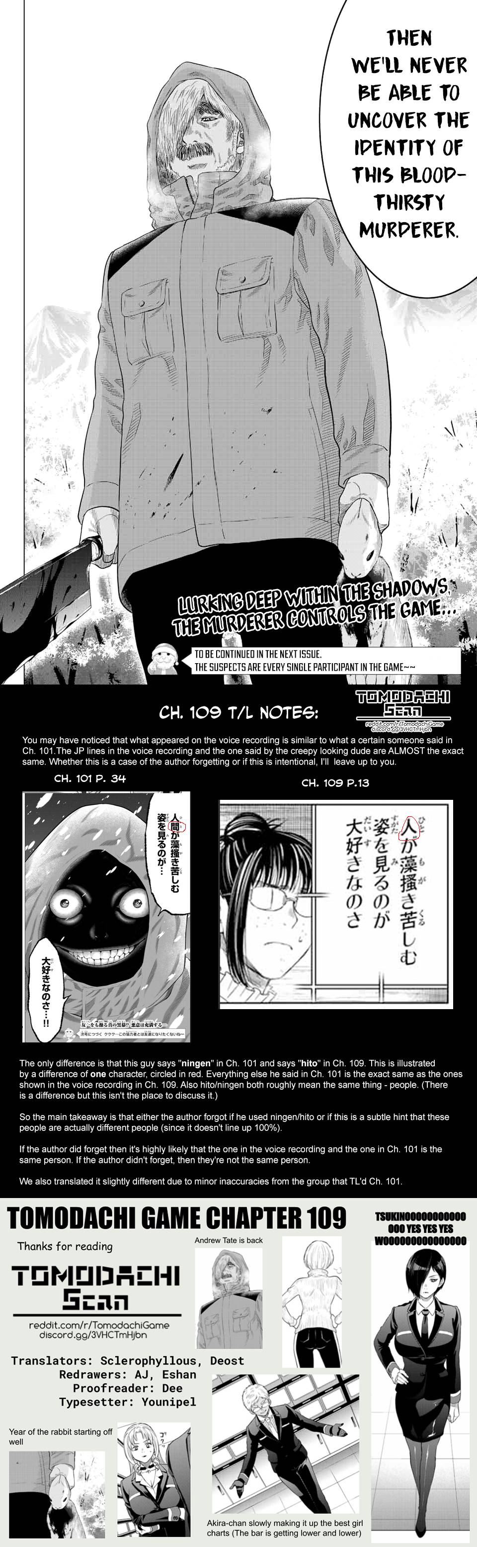 Tomodachi Game Chapter 109 - HolyManga.net